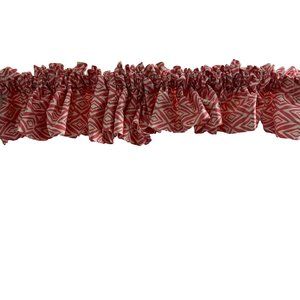 Pink White Diamond Pattern Valance Curtain 9" X 180" Rod Pocket